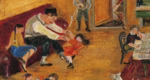 Der Vater spielt mit seinen Kindern