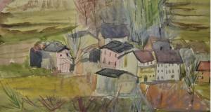 Dorf in Landschaft
