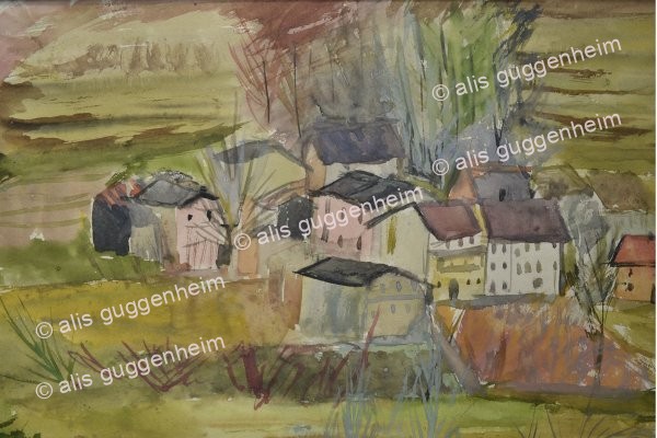 Dorf in Landschaft