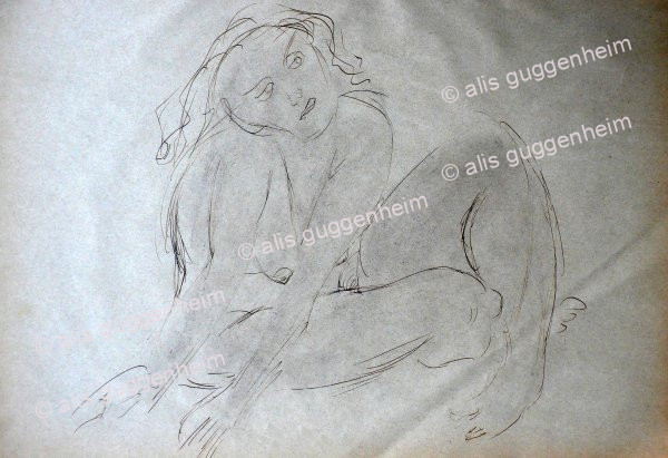 Sitzender weiblicher Akt