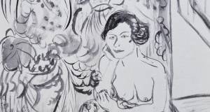 Frau sitzend