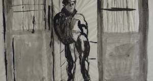 Franz im Atelier stehend