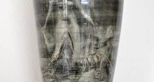 Vase mit Badende und Kind