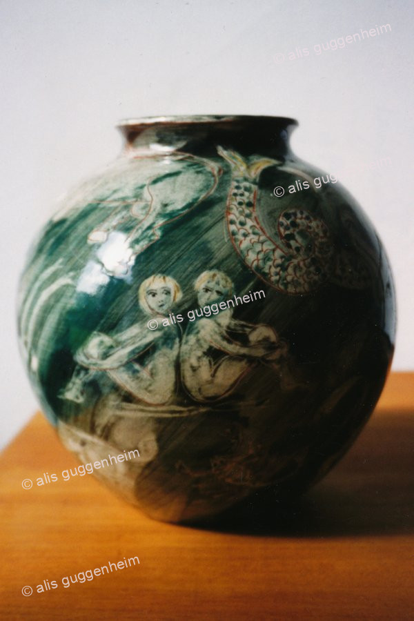 Vase bemalt